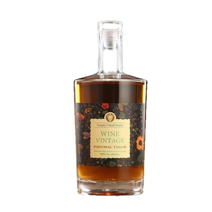 Fabryczna sprzedaż bezpośrednia Butelki na wino owocowe: 100 ml, 200 ml, 375 ml, 500 ml, 700 ml, 750 ml szklane butelki na wino