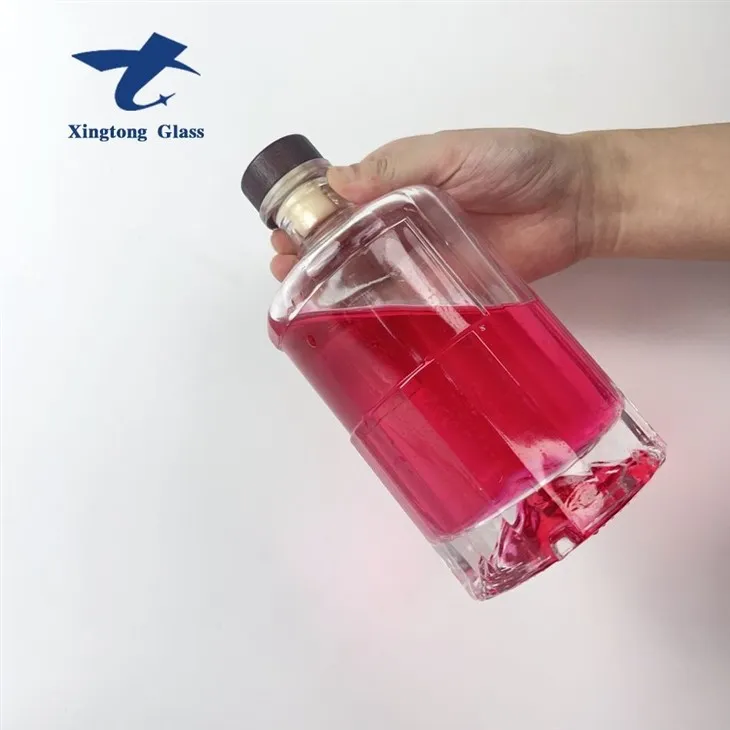 Low Price Round Fluted Tequilar Glass Bottels