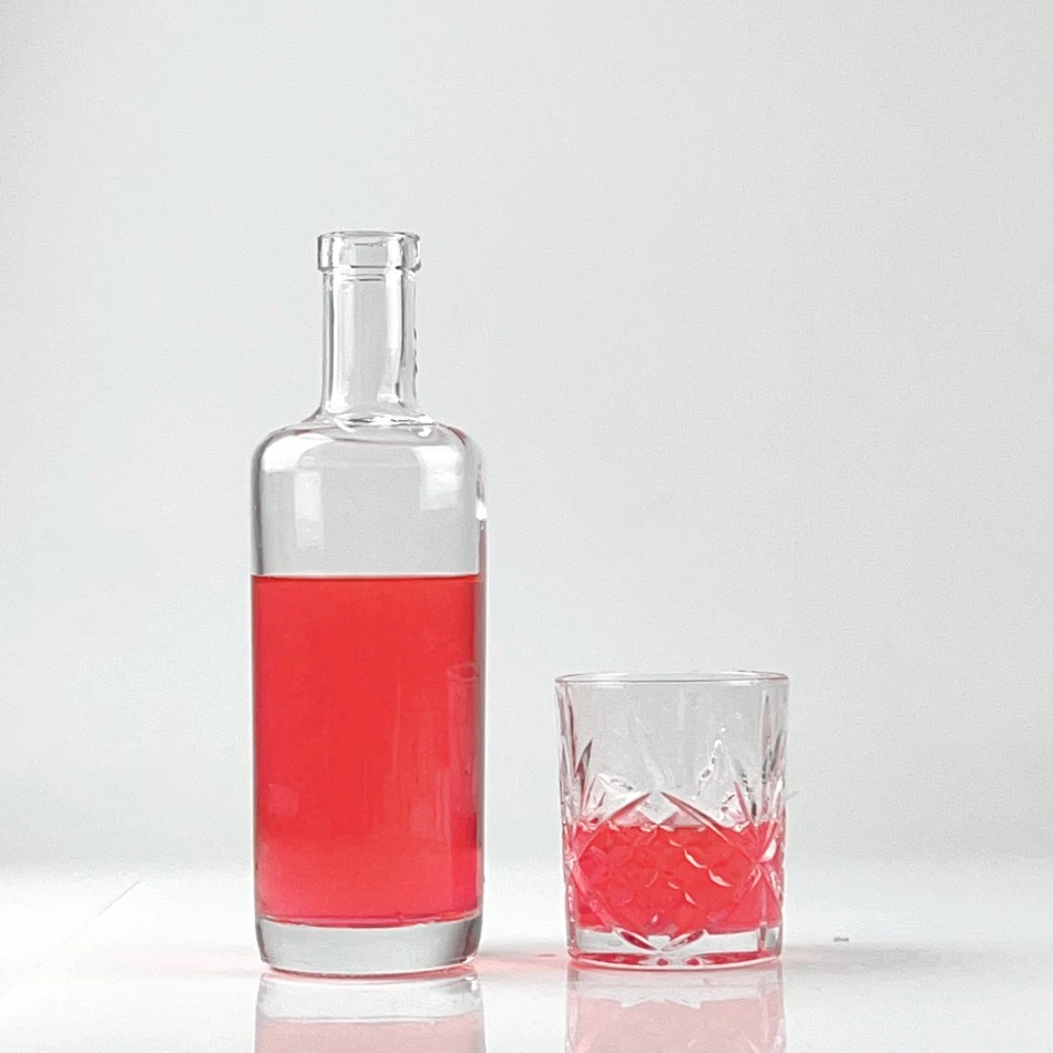 Round Premium Whiskey Glass Bottles