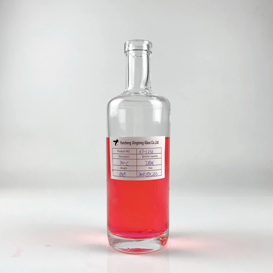 Round Premium Whiskey Glass Bottles